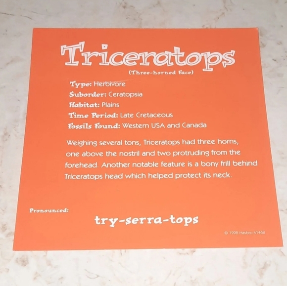 Dig N Dinos Monopoly Junior Board Game Replacement Piece Triceratops Dinosaur - Picture 2 of 3